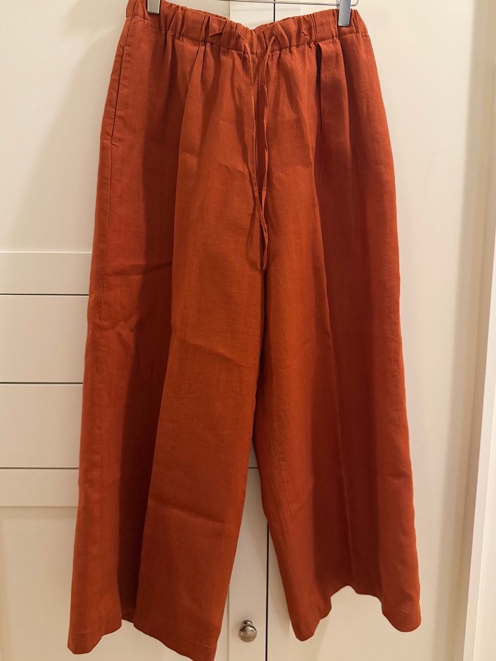 Massimo Dutti Rust Maxi Skirt with Elastic Waist
